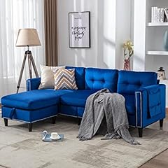 Blue sectional couch for sale  Delivered anywhere in USA 