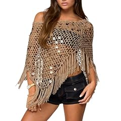 Womens sequin crochet for sale  Delivered anywhere in UK