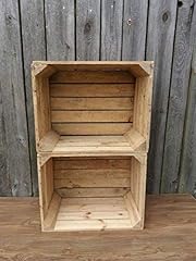 Wooden crates natural for sale  Delivered anywhere in UK