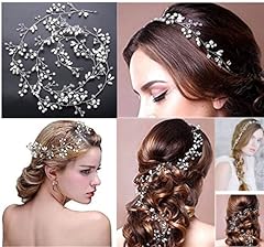 Silver bridal hair for sale  Delivered anywhere in UK