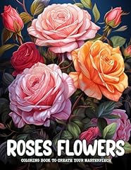 Roses flowers coloring for sale  Delivered anywhere in UK