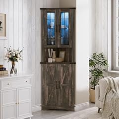 Farmhouse corner cabinet for sale  Delivered anywhere in USA 