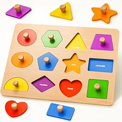 Wooden shape peg for sale  Delivered anywhere in USA 