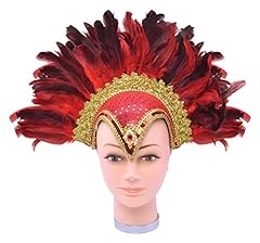 Red feather helmet for sale  Delivered anywhere in Ireland