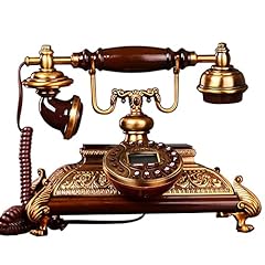 L-ROM Telefono di Rete Fissa con Filo Vecchio Stile retrò Imitazione Telefono Antico Arredamento Antico Telefono casa Ufficio cablato Vintage Antico usato  Spedito ovunque in Italia 