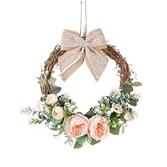 Artificial peony wreath for sale  Delivered anywhere in UK