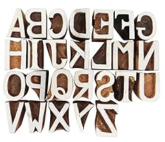 Wooden stamp alphabet for sale  Delivered anywhere in UK