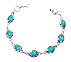 Turquoise stone bracelets for sale  Delivered anywhere in UK
