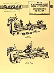 ATLAS-CRAFTSMAN 6" Metal Lathe NO. 618 Instructions for sale  Delivered anywhere in USA 