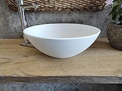 Usato, Lavabo in Solid Surface Opaco Bianco Misura 43 cm Altezza 15cm lavabo da bagno in Solid Surface lavello lavello bagno d'appoggio usato  Spedito ovunque in Italia 