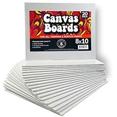 20 Pack Canvas Boards for Painting 8x10" Blank Art Canvases Panels Paint Painting Supplies Painting Canvas Acrylic Paint Oil Paint Art Media Small Canvases for Painting Flat Art Board Canvas Panel for sale  Delivered anywhere in Canada