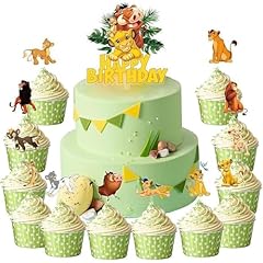Lion cupcake toppers for sale  Delivered anywhere in UK