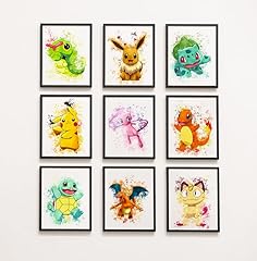 Pokemon characters watercolour for sale  Delivered anywhere in UK