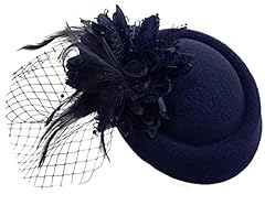 Navy pillbox fascinator for sale  Delivered anywhere in UK