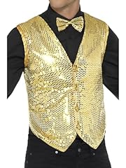 Gold sequin waistcoat for sale  Delivered anywhere in UK