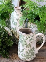 Green flower jug for sale  Delivered anywhere in UK