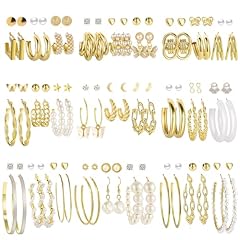 Pairs gold hoop for sale  Delivered anywhere in USA 