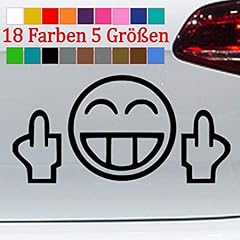 Mittelfinger smiley aufkleber gebraucht kaufen  Wird an jeden Ort in Deutschland