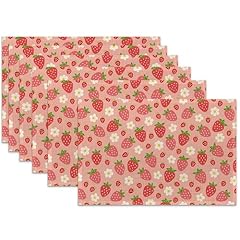 Red strawberry placemats for sale  Delivered anywhere in USA 