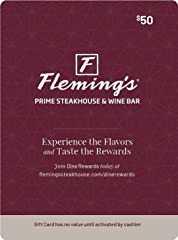 Flemings Prime Steakhouse & Wine Bar $50 Gift Card, used for sale  Delivered anywhere in USA 