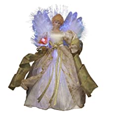 Kurt Adler CUL Fiber Optic LED Angel Christmas Treetop, used for sale  Delivered anywhere in USA 