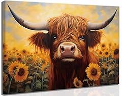 Highland cattle canvas for sale  Delivered anywhere in USA 