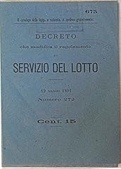 Decreto istruzioni concernenti usato  Spedito ovunque in Italia 