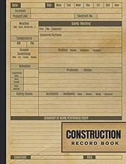 Construction record book for sale  Delivered anywhere in USA 