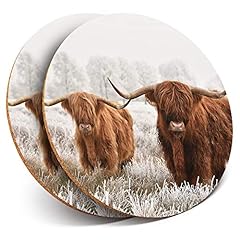 Round coasters winter for sale  Delivered anywhere in UK