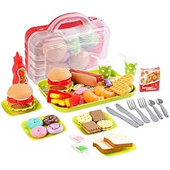 deAO Pretend 40 Piece Fast Food Restaurant Carry Case for sale  Delivered anywhere in UK