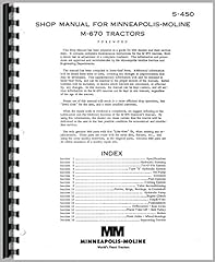 Minneapolis Moline M670 Super Tractor Service Manual, used for sale  Delivered anywhere in Canada