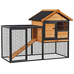 PawHut Wood-metal Rabbit Hutch Elevated Guinea Pig for sale  Delivered anywhere in UK