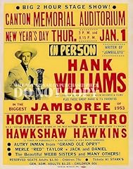 Poster hank williams usato  Spedito ovunque in Italia 