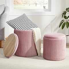 Round ottoman storage for sale  Delivered anywhere in USA 