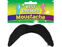 Black fake moustache for sale  Delivered anywhere in UK