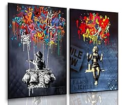 2pcs banksy graffiti for sale  Delivered anywhere in USA 