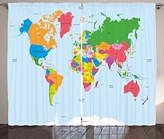 Ambesonne map curtains for sale  Delivered anywhere in USA 