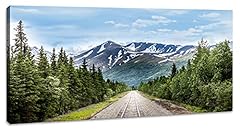 JUFENGART Canvas Art Landscape Mountain Railroad Contemporary, used for sale  Delivered anywhere in Canada