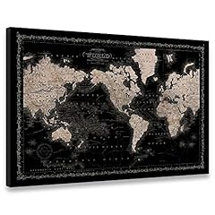 Vintage map canvas for sale  Delivered anywhere in USA 