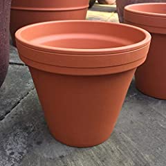 Used, Large Terracotta Plant Pots (Pack of 3) 24cm diameter for sale  Delivered anywhere in UK