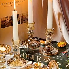Crystal glass candlestick for sale  Delivered anywhere in USA 