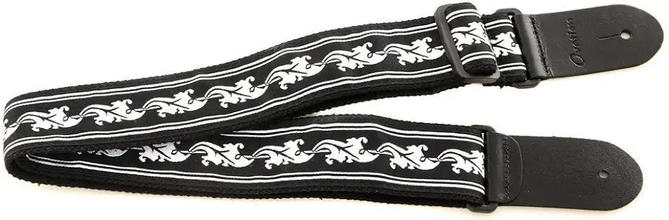 Ovation Gitaarband Nylon, Signature Motief"Leaf", zwart tweedehands  