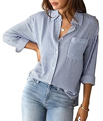 Women blouses striped for sale  Delivered anywhere in UK