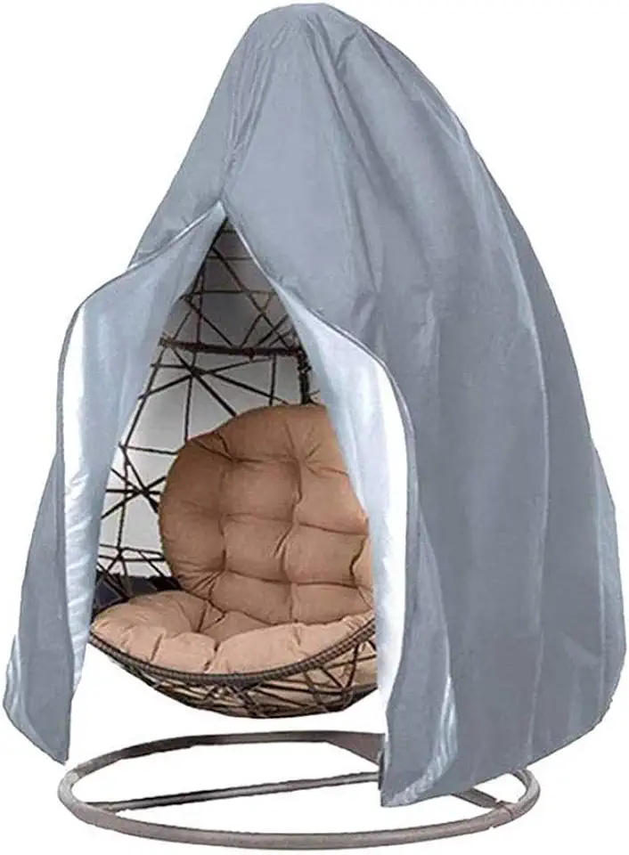 HONCENMAX Patio Hangstoelhoes met ritssluiting - Cocoon Egg Chair Cover - voor rotan rieten schommelzitstoel - Waterdichte meubelbeschermhoes - voor enkele schommelstoel tweedehands  