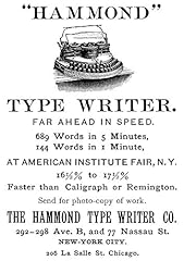 Hammond typewriter 1889 for sale  Delivered anywhere in USA 