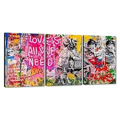 Pieces banksy canvas for sale  Delivered anywhere in USA 