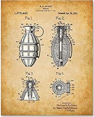 Hand grenade patent for sale  Delivered anywhere in USA 