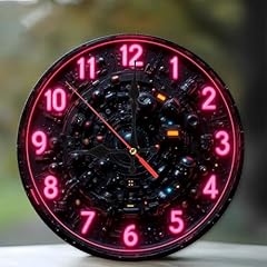 Cyberpunk neon clock for sale  Delivered anywhere in USA 