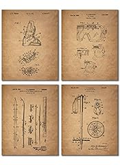 Ski Patent Prints - Set of 4 (8 inches x 10 inches) for sale  Delivered anywhere in Canada