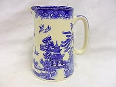 Used, Blue willow half pint jug made by Heron Cross Pottery for sale  Delivered anywhere in UK